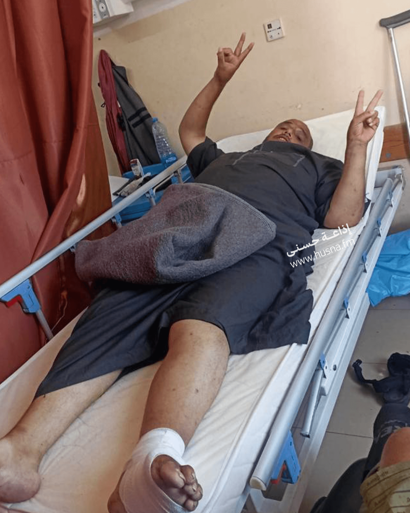 أبو عرب أثناء علاجه في المستشفى أبو عرب أثناء علاجه في المستشفى