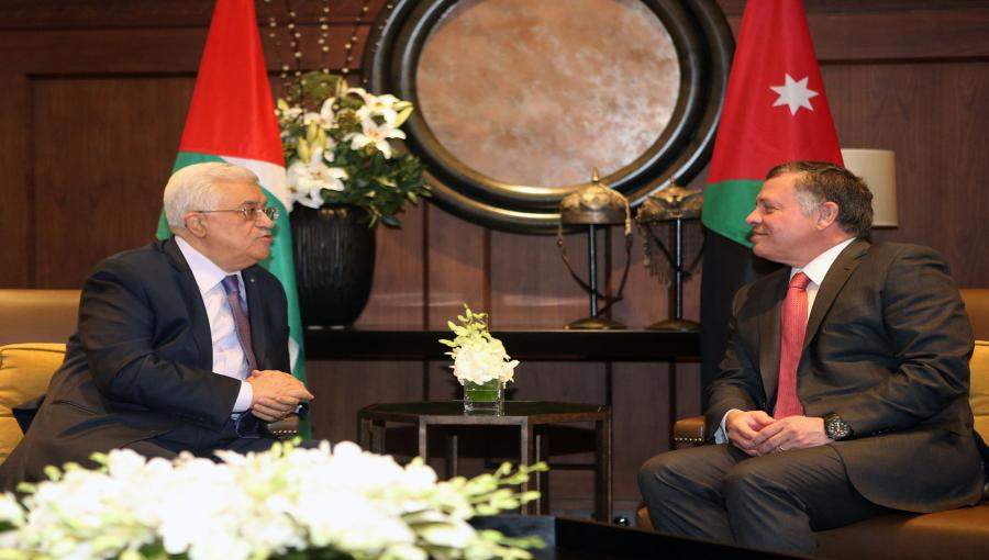 الملك عبد الله الثاني خلال استقباله الرئيس الفلسطيني محمود عباس -عمان 12 تشرين الثاني 2017 الملك عبد الله الثاني خلال استقباله الرئيس الفلسطيني محمود عباس -عمان 12 تشرين الثاني 2017