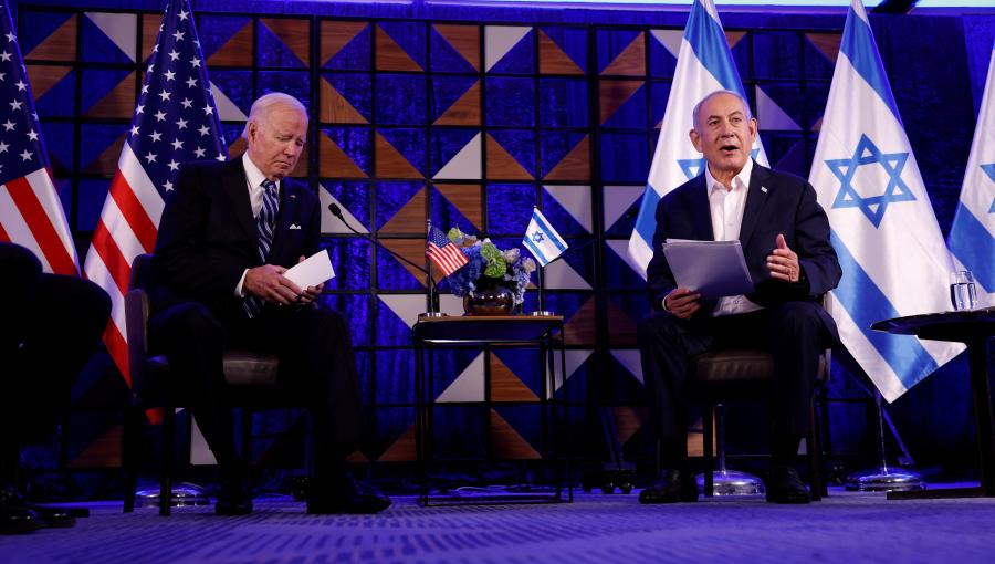 بايدن ونتنياهو - تل أبيب 18 تشرين الأول 2023 بايدن ونتنياهو - تل أبيب 18 تشرين الأول 2023