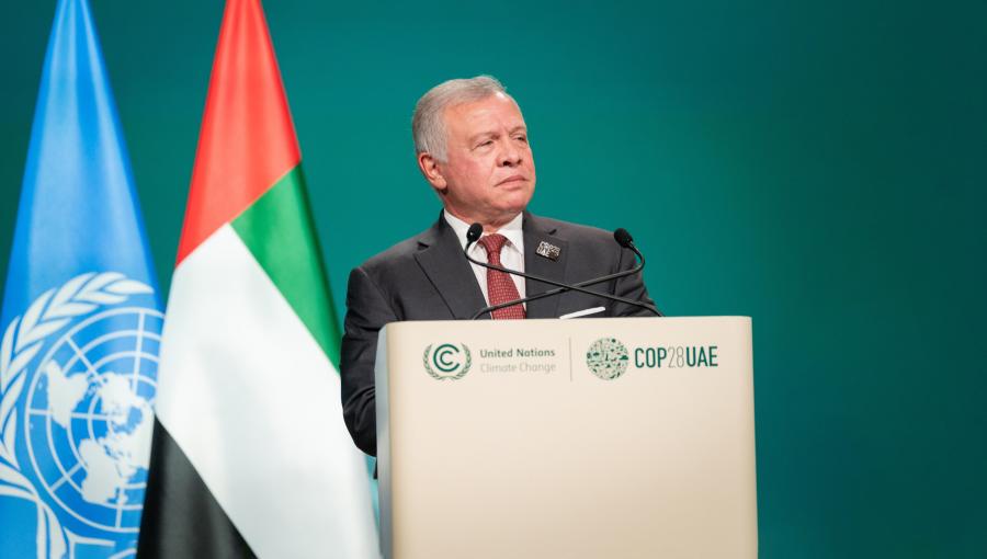 الملك عبدالله الثاني يلقي كلمة في قمة المناخ "كوب 28" 1 كانون الأول 2023 دبي الملك عبدالله الثاني يلقي كلمة في قمة المناخ "كوب 28" 1 كانون الأول 2023 دبي