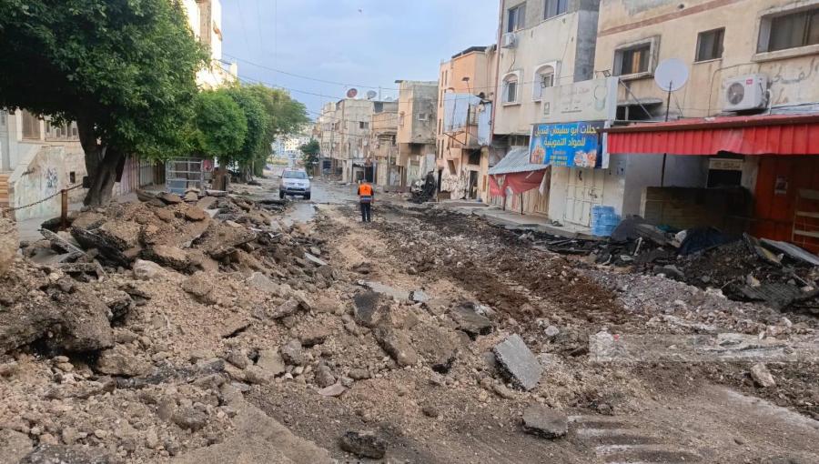 من آثار عدوان الاحتلال على في مخيم طولكرم من آثار عدوان الاحتلال على في مخيم طولكرم | المصدر: وفا