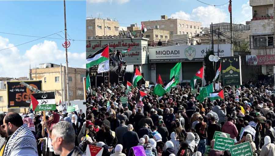 مظاهرات في الأردن ضد الجسر البري مظاهرات في الأردن ضد الجسر البري 9/2/2024