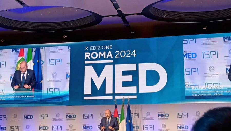أيمن الصفدي خلال كلمته في افتتاح الدورة العاشرة لمؤتمر روما لحوارات البحر الأبيض المتوسط أيمن الصفدي خلال كلمته في افتتاح الدورة العاشرة لمؤتمر روما لحوارات البحر الأبيض المتوسط 25/11/2024