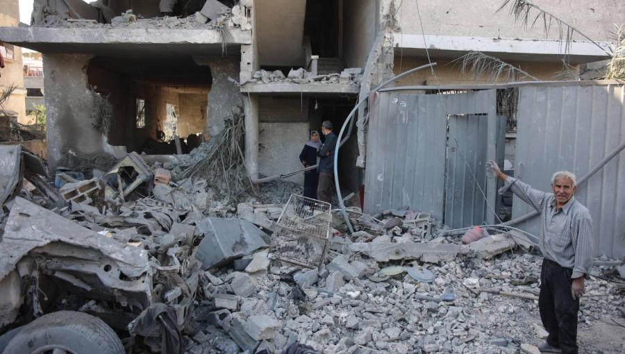 مبنى مدمر نتيجة القصف الإسرائيلي في جباليا شمال قطاع غزة مبنى مدمر نتيجة القصف الإسرائيلي في جباليا شمال قطاع غزة | المصدر: وكالة الأنباء الفرنسية