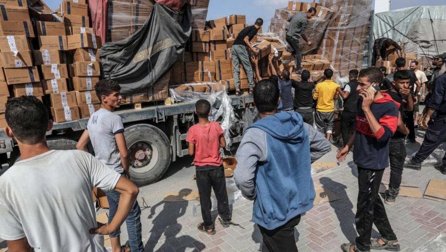 شاحنة مساعدات في رفح شاحنة مساعدات في رفح | المصدر: وكالة الأنباء الألمانية