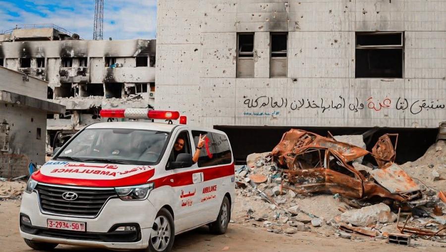 أثار الدمار الذي طال مستشفى الشفاء بمدينة غزة جراء العدوان الإسرائيلي | المصدر: المركز الفلسطيني للإعلام أثار الدمار الذي طال مستشفى الشفاء بمدينة غزة جراء العدوان الإسرائيلي | المصدر: المركز الفلسطيني للإعلام