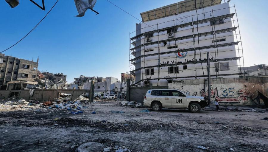 مستشفى كمال عدوان في بيت لاهيا شمال قطاع غزة مستشفى كمال عدوان في بيت لاهيا شمال قطاع غزة 28/10/2024 | المصدر: وكالة الأنباء الفرنسية