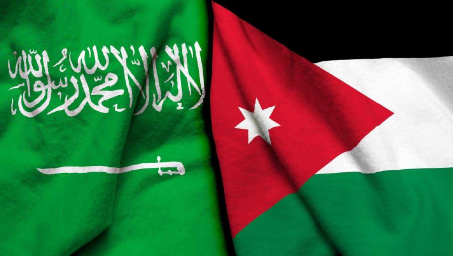 علم الأردن والسعودية علم الأردن والسعودية