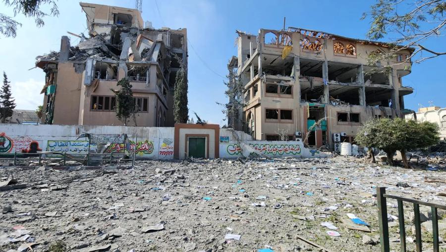 مباني في الجامعة الإسلامية في غزة قصفها الاحتلال مباني في الجامعة الإسلامية في غزة قصفها الاحتلال