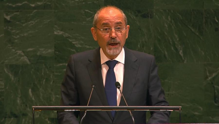 أيمن الصفدي وزير الخارجية أيمن الصفدي في مؤتمر الأمم المتحدة بشأن تسوية القضية الفلسطينية وتطبيق حل الدولتين نيويورك 28/7/2025 | المصدر: وزارة الخارجية