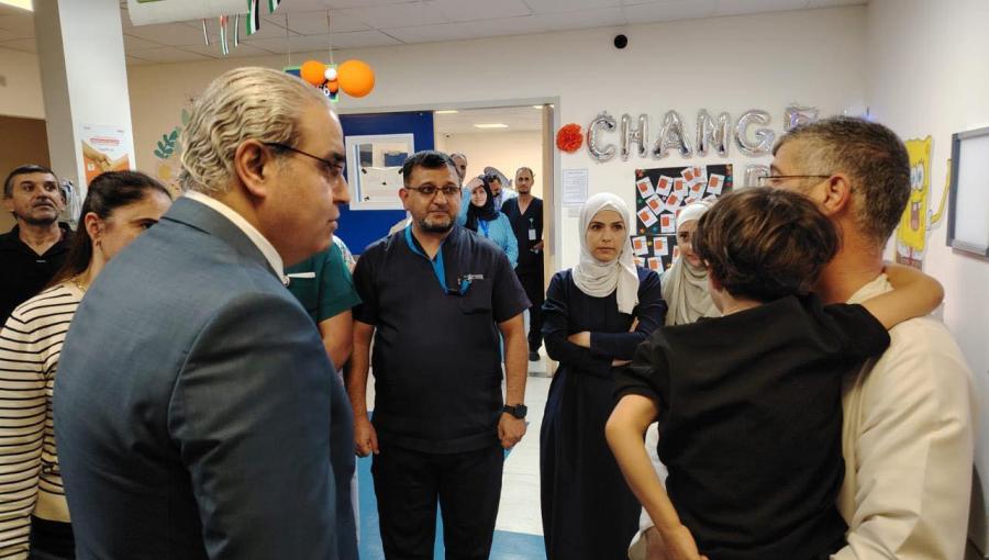 وزير الصحة إبراهيم البدور خلال زيارة تفقدية لأحد المستشفيات 27/9/2025 | وزارة الصحة