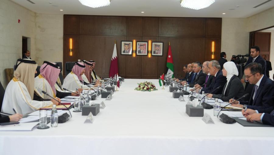 جانب من اجتماعات الدورة الخامسة للجنة العليا الأردنية القطرية المشتركة في عمان 18/1/2026 | وزارة الخارجية الأردنية