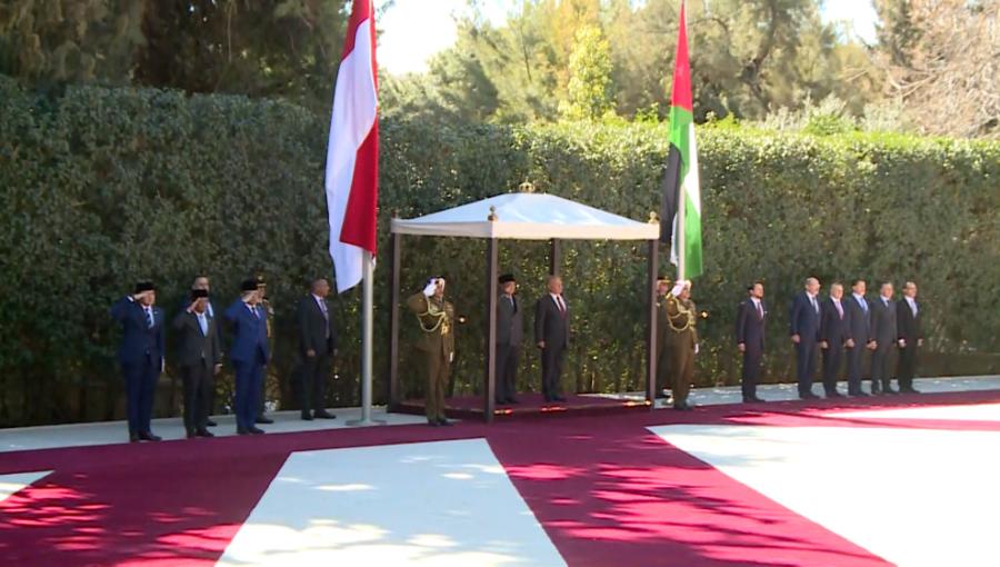 جانب من استقبال الملك عبدالله الثاني، الرئيس الإندونيسي برابوو سوبيانتو في قصر بسمان 25/2/2026 | المملكة