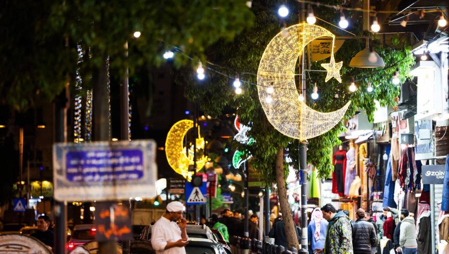 زينة رمضان في شوارع وسط البلد رمضان 2026