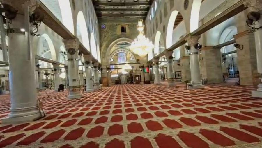 المسجد الأقصى خال من المصلين نتيجة قيود الاحتلال 28/2/2026