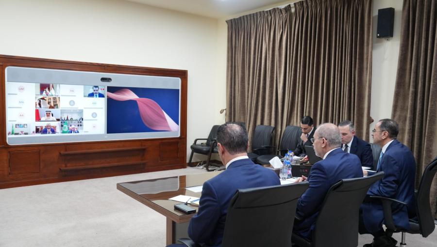 جانب من مشاركة وزير الخارجية أيمن الصفدي في اجتماع عربي عبر تقنية الاتصال المرئي لبحث الاعتداءات الإيرانية على عدد من الدول العربية 29/3/2029 | وزارة الخارجية