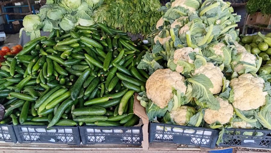 خضار في أحد المتاجر الأردنية