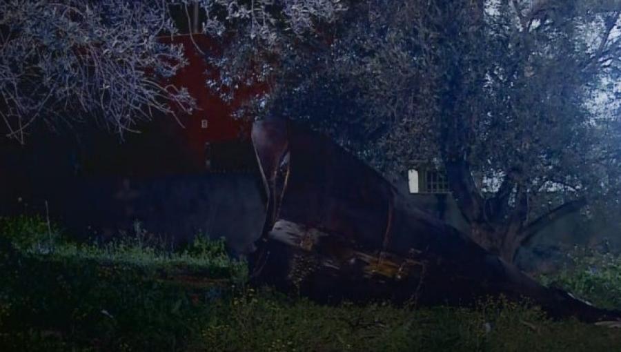 شظايا صاروخ إيراني في منطقة أبان بمحافظة إربد | المملكة