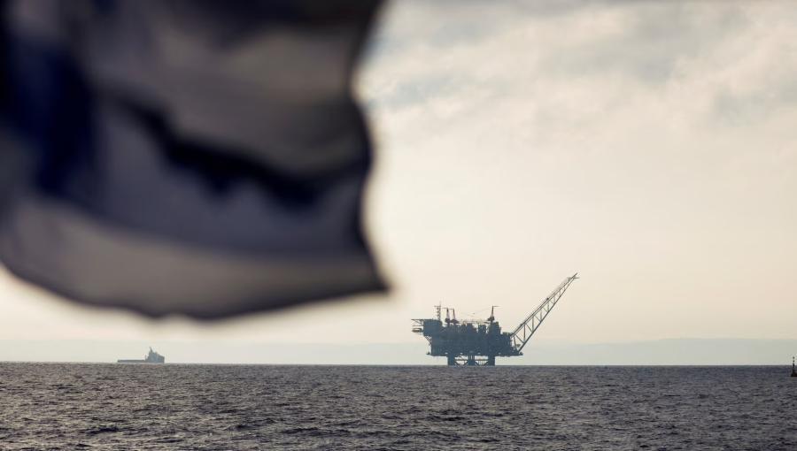 منصة إنتاج حقل ليفياثان للغاز الطبيعي في البحر الأبيض المتوسط، قبالة ساحل حيفا المحتلة | رويترز