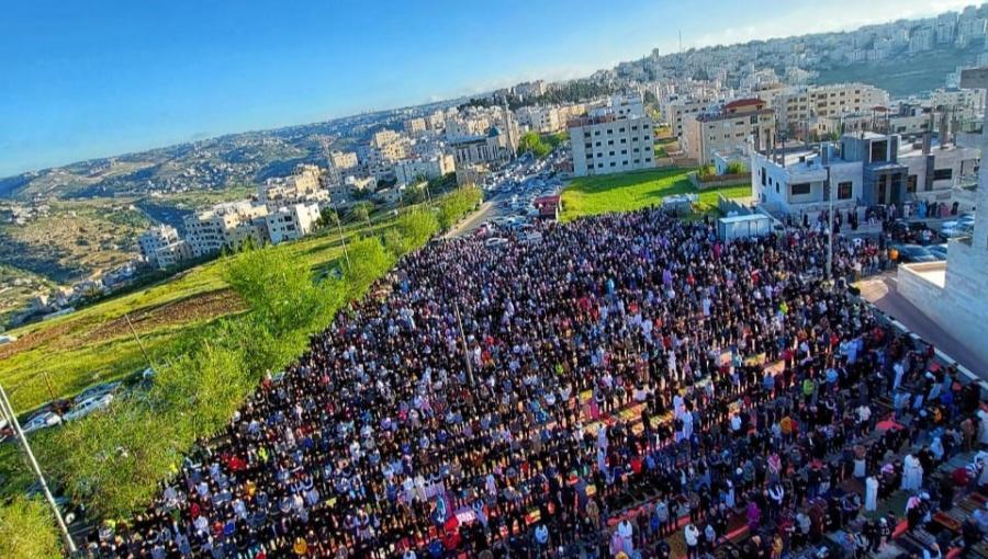 من صلاة عيد الفطر 2023 في مصلى أبو السوس في العاصمة عمان | المصدر: مسجد عبد الله بن سلام