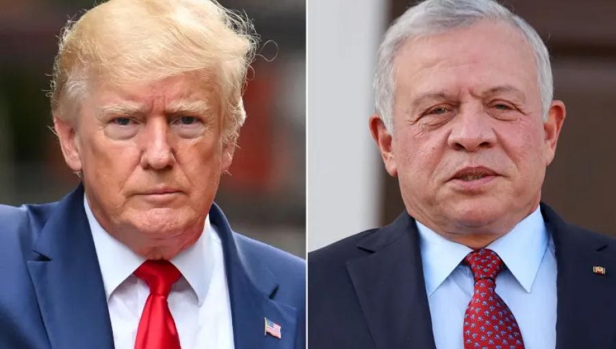 الملك عبد الله الثاني والرئيس الأمريكي دونالد ترامب