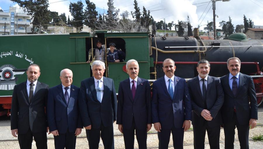 مؤسسة الخط الحديدي الحجازي الأردني تستقبل وزير النقل نضال القطامين ونظيريه السوري يعرب بدر  والتركي عبدالقادر أورال أوغلو 7/4/2026 | مؤسسة الخط الحديدي الحجازي الأردني