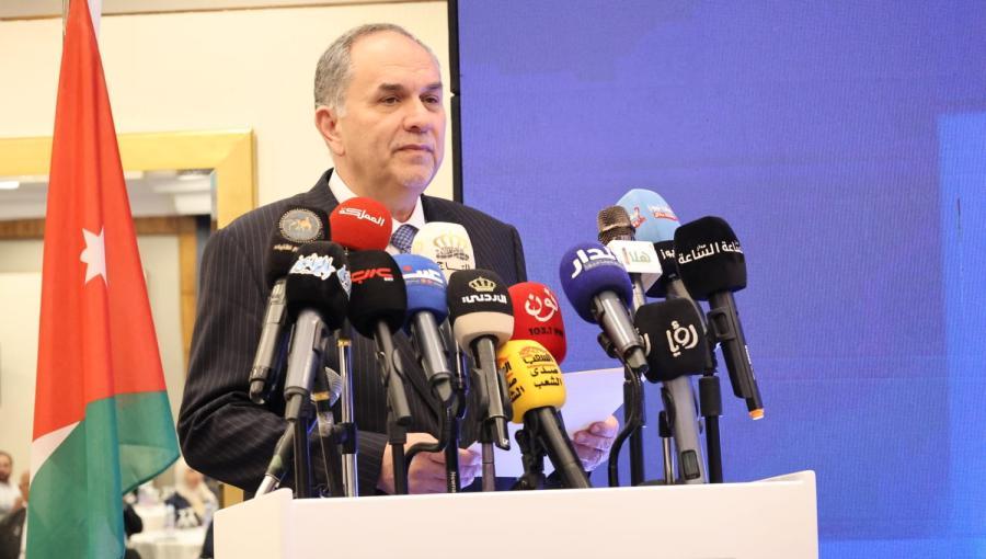 وزير العدل بسام التلهوني خلال وزيرا العدل إطلاق خدمات الكاتب العدل الإلكترونية 28/4/2026 | وزارة العدل