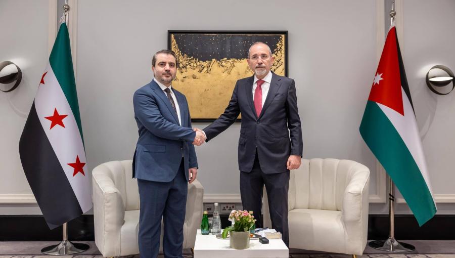 الصفدي والشيباني في العاصمة عمان، على هامش أعمال الدورة الثانية لمجلس التنسيق الأعلى بين الأردن وسوريا، على المستوى الوزاري | أرشيفية