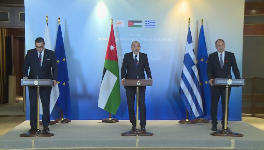 مؤتمر صحفي للصفدي مع نظيريه اليوناني والقبرصي عقب القمة الثلاثية الأردنية القبرصية اليونانية الخامسة في عمان 6/5/2026 | المملكة