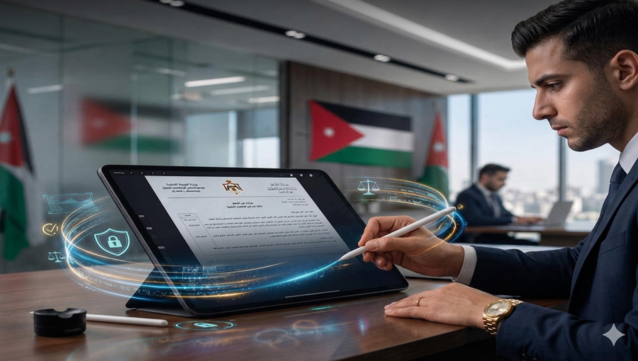 خدمات الكاتب العدل الإلكترونية | تعبيرية مولدة بالذكاء الاصطناعي