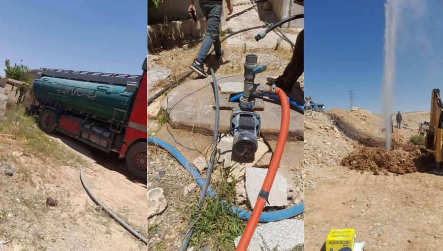 جانب من الاعتداءات التي ضبطتها وزارة المياه في الموقر والكرك