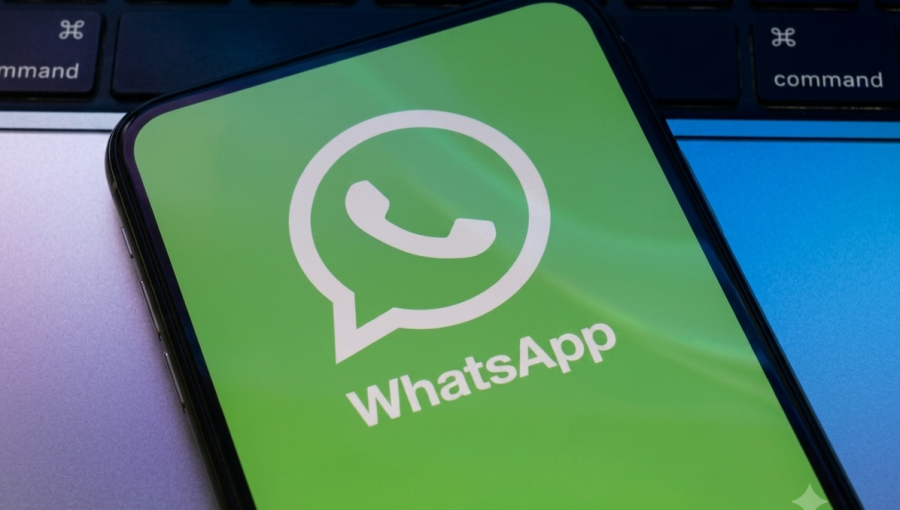 أيقونة تطبيق واتساب على شاشة هاتف محمول