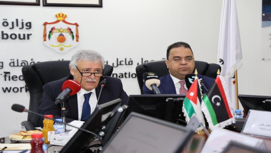 جانب من توقيع مذكرة تفاهم بين الأردن وليبيا لتعزيز التعاون في مجال العمل | وزارة العمل