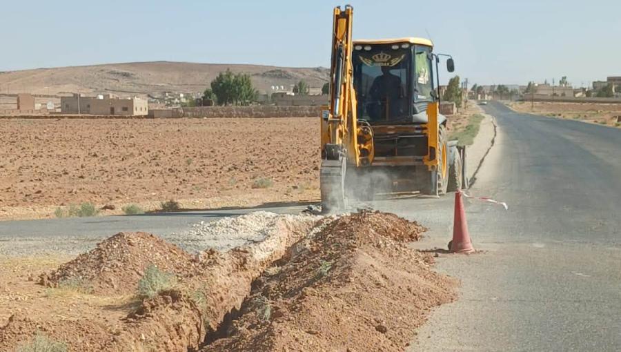 من أعمال تحسين التزويد المائي في البادية الشمالية الشرقية | شركة مياه اليرموك