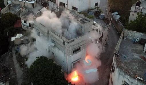 لحظة تفجير منزل الشهيد داوود دَرّس في مخيم دير عمار رام الله - 28 تشرين الثاني 2023