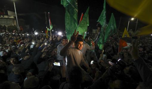 من مظاهر الاحتفال في الضفة الغربية بتحرير الأشبال من الأسرى 24 تشرين الثاني 2023