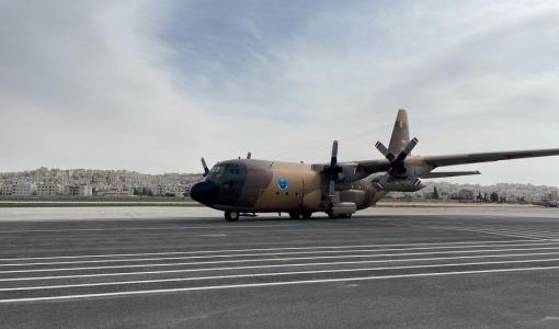 طائرة عسكرية في مطار ماركا العسكري | المصدر: المملكة