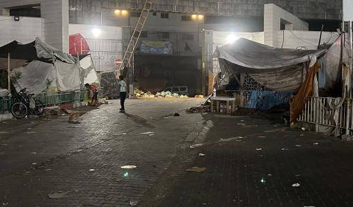 مستشفى الشفاء في مدينة غزة كما ظهرت يوم الجمعة 10 تشرين الثاني 2023-إسماعيل زنون/فرانس برس