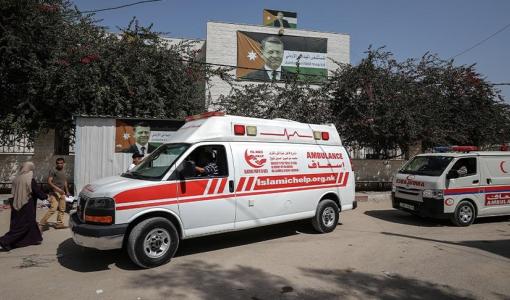 صورة أرشيفية من أمام المستشفى الميداني الأردني في غزة