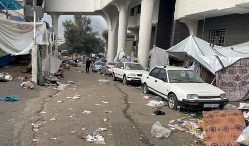 مستشفى الشفاء في مدينة غزة 12 تشرين الثاني 2023 | المصدر: رويترز