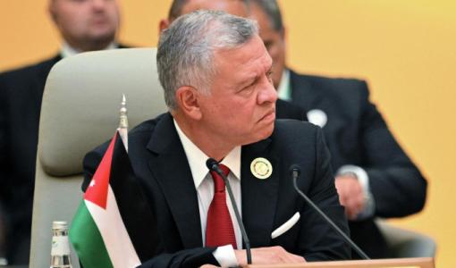 الملك عبد الله الثاني خلال القمة العربية الإسلامية المشتركة الملك عبد الله الثاني خلال القمة العربية الإسلامية المشتركة حول غزة في الرياض 11 تشرين الثاني 2023
