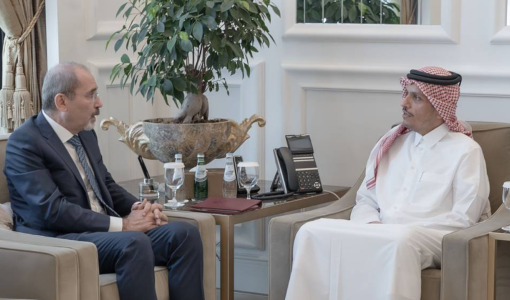 أيمن الصفدي والشيخ محمد بن عبد الرحمن آل ثاني - الدوحة 23/12/2023 | المصدر: qatar tribune