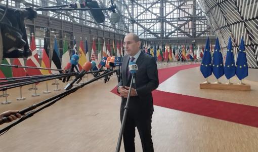 وزير الخارجية أيمن الصفدي في بروكسل 22/1/2024 | المصدر: وزارة الخارجية الأردنية