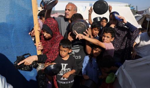 طوابير للحصول على الطعام في غزة | المصدر: وكالة الأنباء الفرنسية