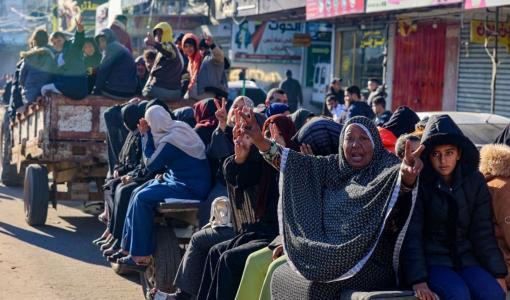 نازحون فلسطينيون في غزة 4/2/2024 | المصدر: فرانس برس