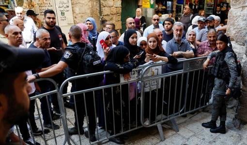 إغلاق الاحتلال لمدخل الأقصى إثر اقتحام بن غفير للمسجد الأقصى | المصدر: رويترز