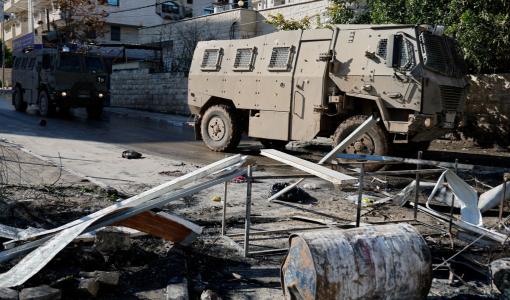 آليات الاحتلال خلال عدوان سابق على مخيم جنين | المصدر: رويترز