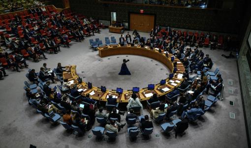 إحدى الجلسات في مجلس الأمن الدولي 2023 إحدى الجلسات في مجلس الأمن الدولي 2023 | المصدر: وكالة الأنباء الفرنسية