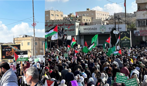 مظاهرات في الأردن ضد الجسر البري 9/2/2024