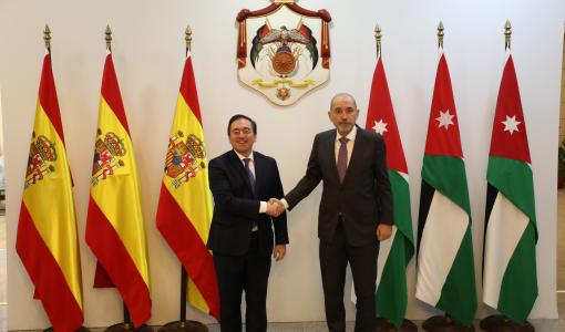 الصفدي ونظيره الإسباني ألباريس في عمّان 13/3/2024 | المصدر: وزارة الخارجية الأردنية